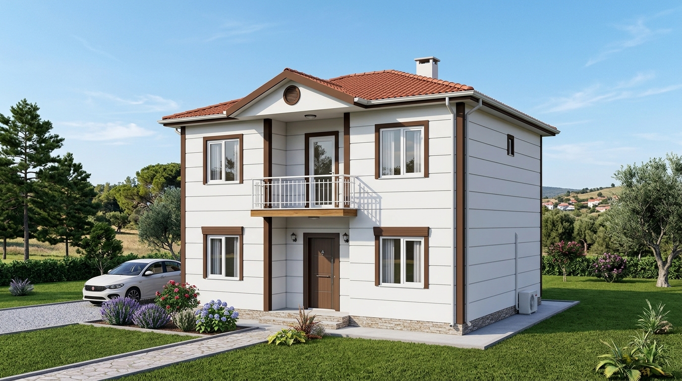 150 m² 4+1 Dubleks Prefabrik Ev