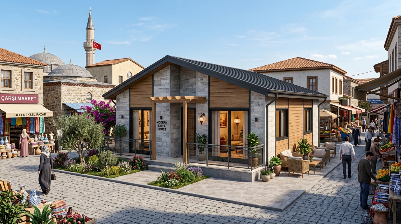 70 m² 2+1 Hafif Çelik Ev