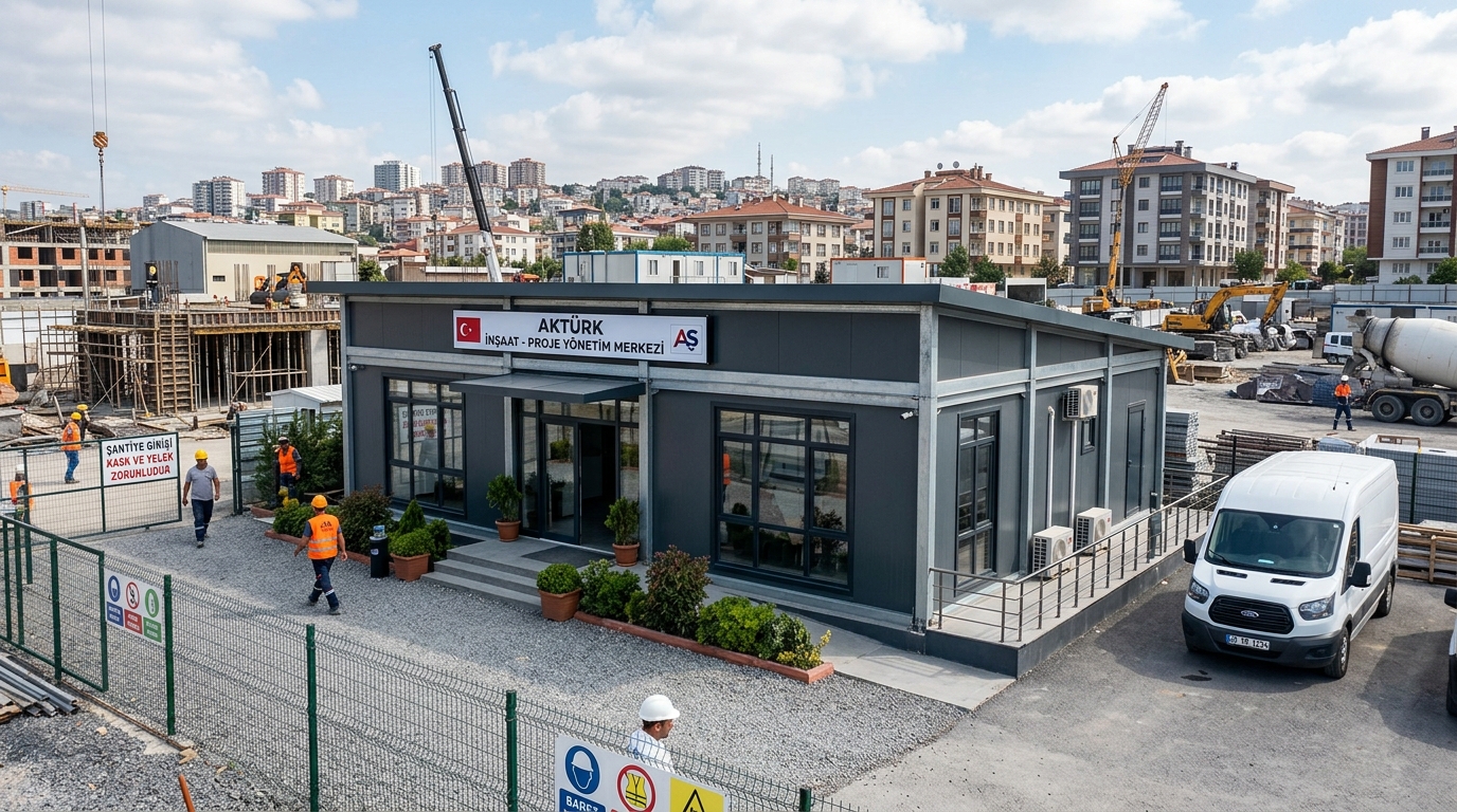 500 m² Hafif Çelik Şantiye Kamp Binası