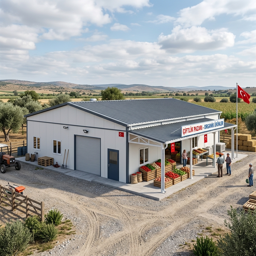 100 m² Prefabrik Çiftlik Binası