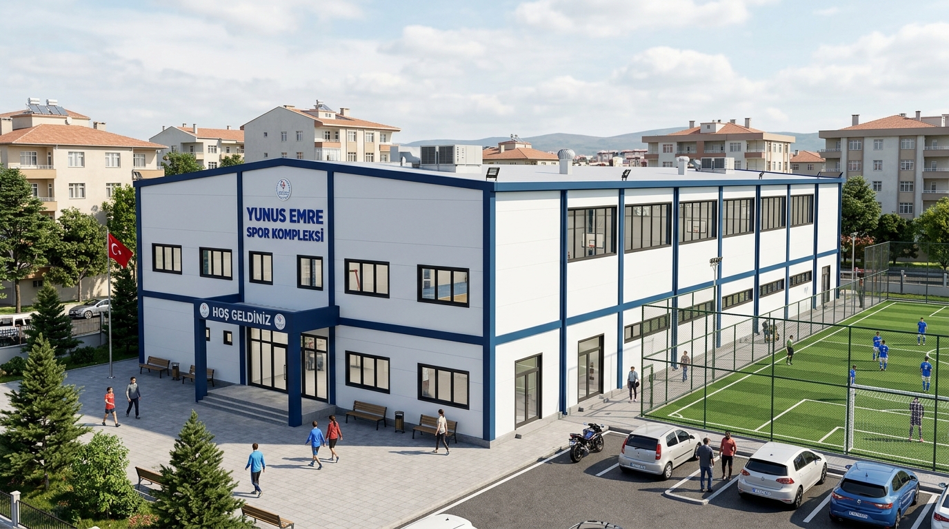 300 m² Prefabrik Spor Tesisi ve Soyunma Odaları